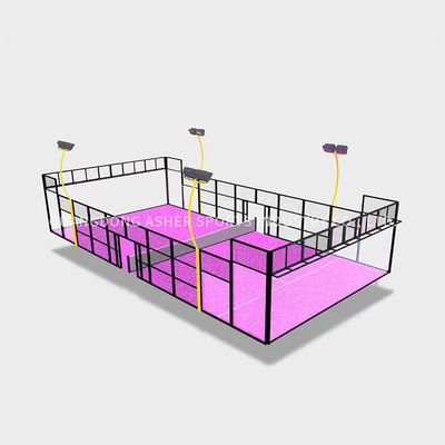 Kundenspezifischer langlebiger Outdoor Padel Court Tennisplatz mit rutschfester Rasenfläche 10x20m Indoor Outdoor Cricket Court