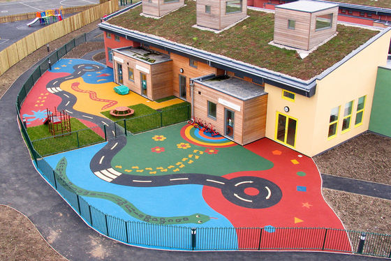 Custom EPDM Gummi Laufbahn kundenspezifische Oberflächenfarbe UV und Wetterbeständig
