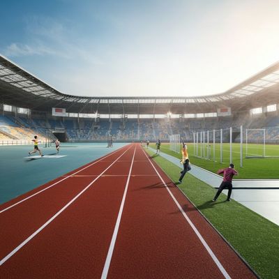 IAAF-zertifizierte Stoßdämpfende Laufbahn mit Drainage und UV-Widerstand