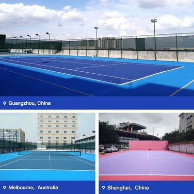 Mehrschichtliches Acryl-Kissen-System für Badmintonplätze Stoßdämpfer mit geringer Wartung