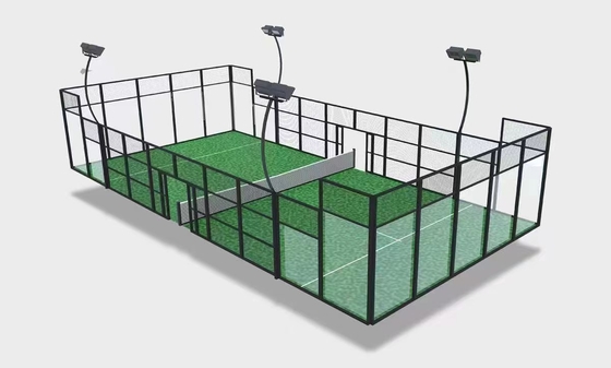 Industrieller Padelplatz mit feuerverzinktem Stahl, schneller Entwässerung für Padel-Court im Hinterhof