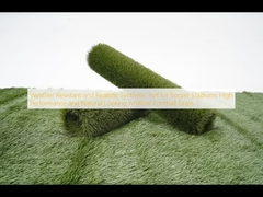 Wetterbeständiges und realistisches synthetisches Rasen für Fußballstadien Hochleistungs- und natürlich aussehendes künstliches Fußballgras