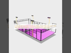 Kundenspezifischer langlebiger Outdoor Padel Court Tennisplatz mit rutschfester Rasenfläche 10x20m Indoor Outdoor Cricket Court