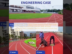 Professionelle 13mm Hybrid-Kunststoff-Laufbahn, hochwertige umweltfreundliche PU- und EPDM-Granulate, abnutzungsbeständig, anti-Aging, IAAF-konform, ideal für Strecken und Schulen Einfache Installation