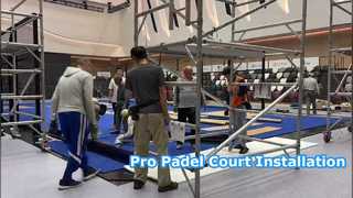 Professioneller Installationsprozess für Kunstrasen auf Padel-Courts